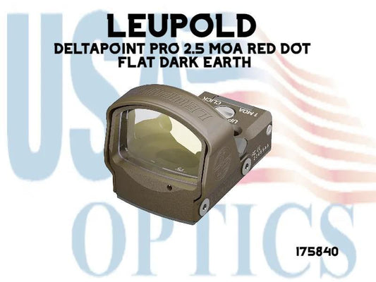 LEUPOLD, 175840, DELTAPOINT PRO 2.5 MOA RED DOT, FLAT DARK EARTH