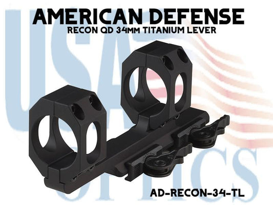AMERICAN DEFENSE, AD-RECON-34-TL, RECON QD 34mm TITANIUM LEVER