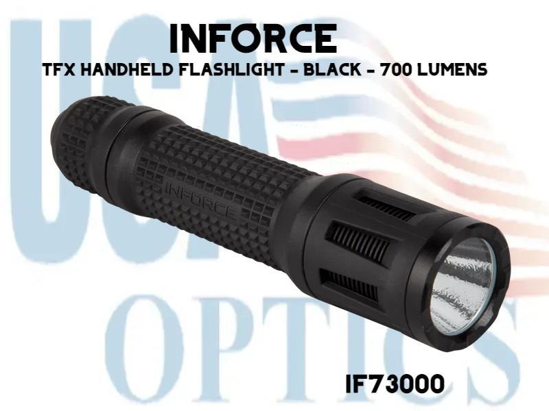 INFORCE, IF73000, TFX HANDHELD FLASHLIGHT - BLACK - 700 LUMENS