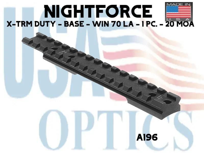 NIGHTFORCE, A196, X-TRM DUTY - BASE - WIN 70 LA - 1 PC. - 20 MOA