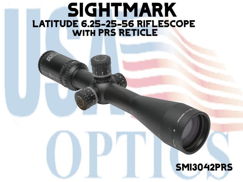 SIGHTMARK, SM13042PRS, LATITUDE 6.25-25-56 RIFLESCOPE with PRS RETICLE