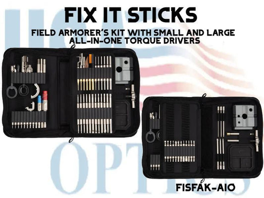 FIX IT STICKS, FISFAK-AIO, FIELD ARMORER'S KIT WITH SMALL AND LARGE ALL-IN-ONE TORQUE DRIVERS