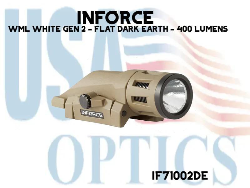 INFORCE, IF71002DE, WML WHITE GEN 2 - FLAT DARK EARTH - 400 LUMENS