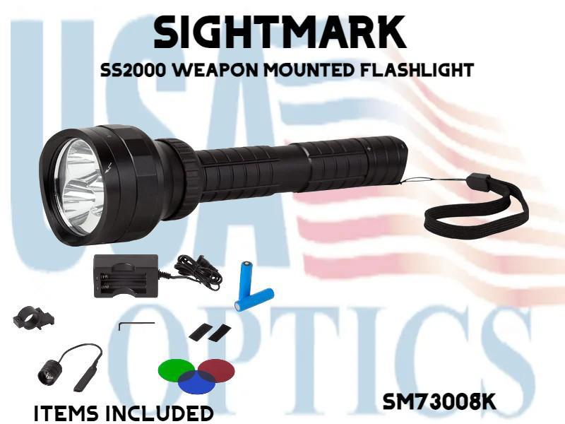 SIGHTMARK, SM73008K, SS2000 WEAPON MOUNTED FLASHLIGHT
