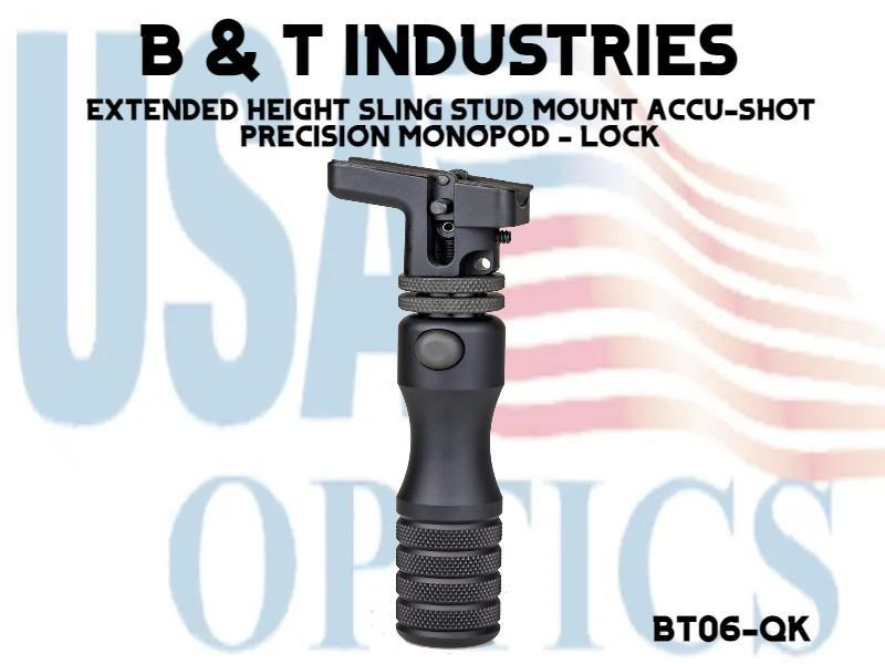 B & T INDUSTRIES, BT06-QK, EXTENDED HEIGHT SLING STUD MOUNT ACCU-SHOT PRECISION MONOPOD - LOCK