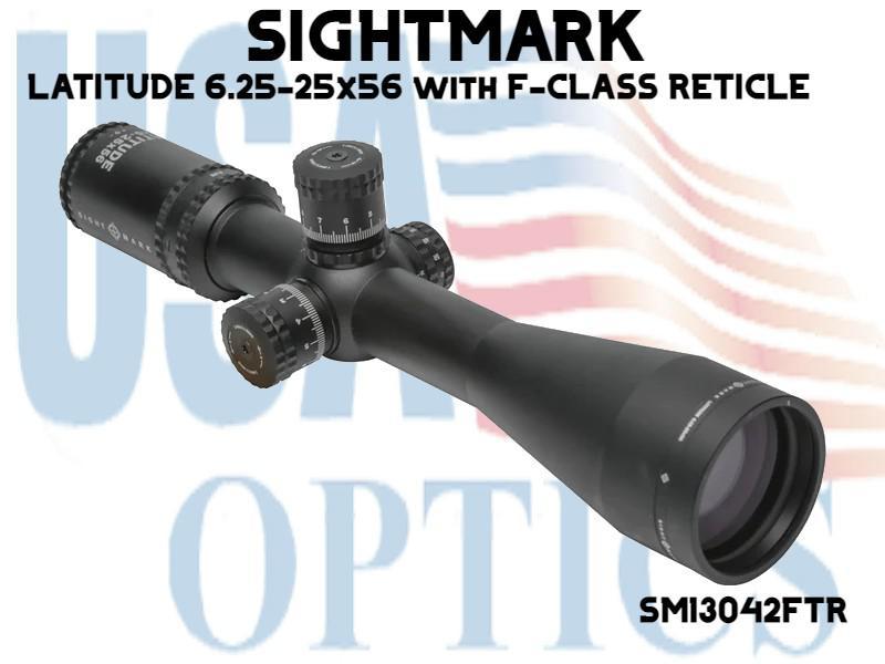 SIGHTMARK, SM13042FTR, LATITUDE 6.25-25x56 with F-CLASS RETICLE