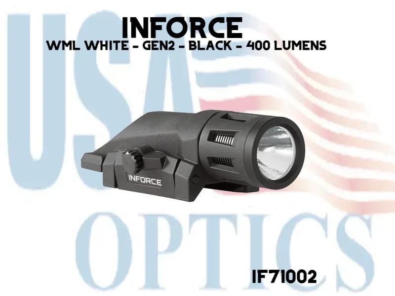 INFORCE, IF71002, WML WHITE - GEN2 - BLACK - 400 LUMENS
