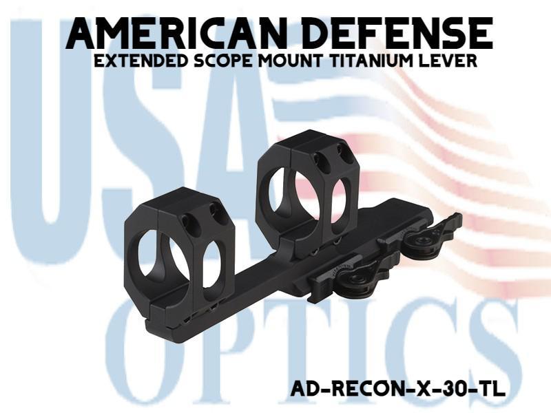 AMERICAN DEFENSE, AD-RECON-X-30-TL, EXTENDED SCOPE MOUNT TITANIUM LEVER
