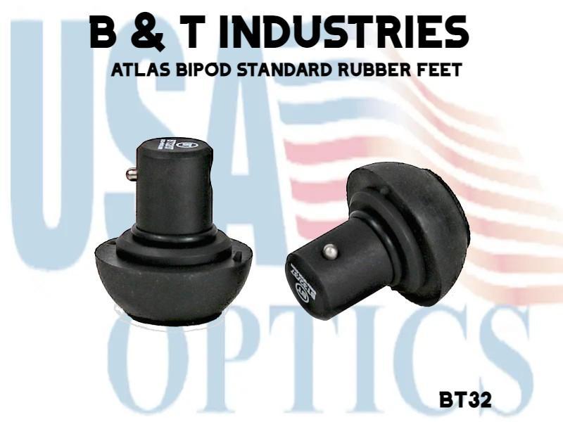 B & T INDUSTRIES, BT32, ATLAS BIPOD STANDARD RUBBER FEET