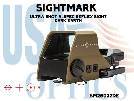 SIGHTMARK, SM26032DE,  ULTRA SHOT A-SPEC REFLEX - DARK EARTH