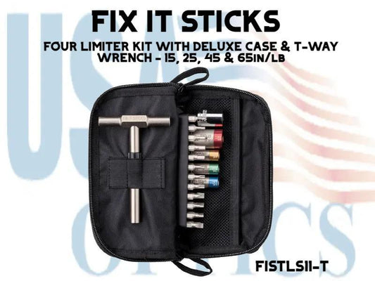 FIX IT STICKS, FISTLS11-T, FOUR LIMITER KIT WITH DELUXE CASE & T-WAY WRENCH - 15, 25, 45 & 65in/lb