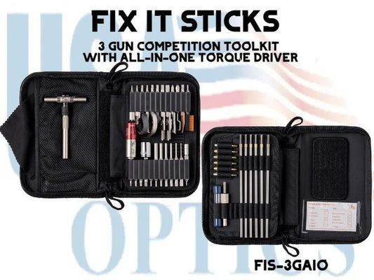 FIX IT STICKS, FIS-3GAIO, 3 GUN COMPETITION TOOLKIT WITH ALL-IN-ONE TORQUE DRIVER