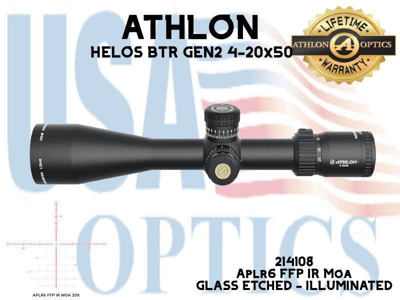 ATHLON, 214108, HELOS BTR GEN2 4-20x50 APLR6 FFP IR MOA