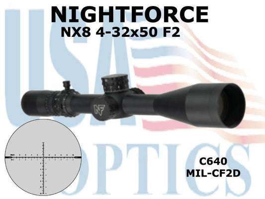 NIGHTFORCE, C640, NX8 4-32x50 F2 - MIL-CF2D F2