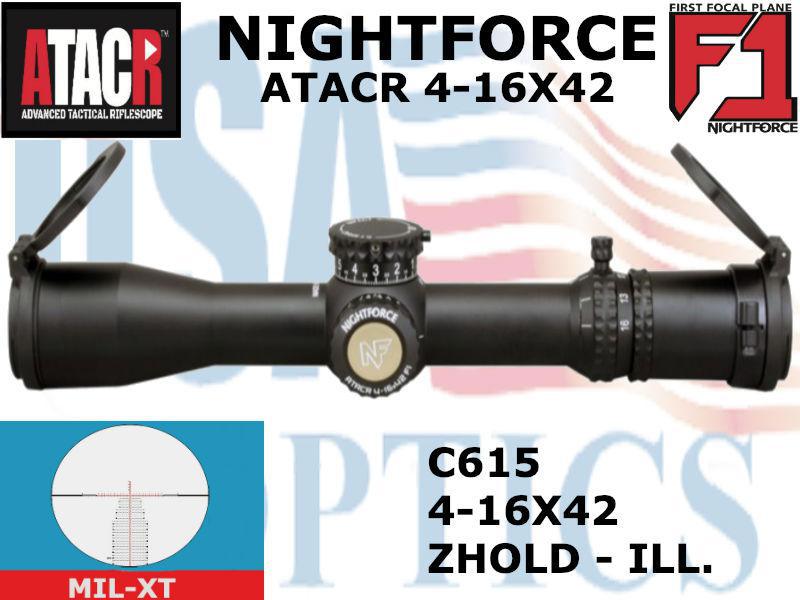 NIGHTFORCE, C615, ATACR 4-16x42 F1 Mil-XT