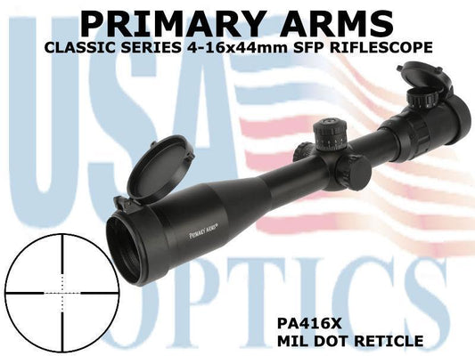 PRIMARY ARMS, PA416X, CLASSIC SERIES 4-16x44mm SFP MIL-DOT