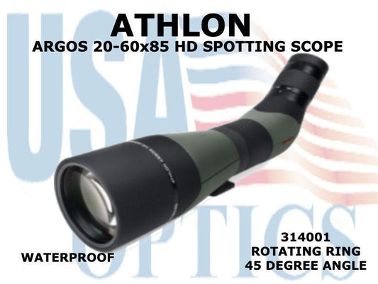 ATHLON, 314001, ARGOS 20-60x85 HD SPOTTING SCOPE - 45 DEGREE ANGLE
