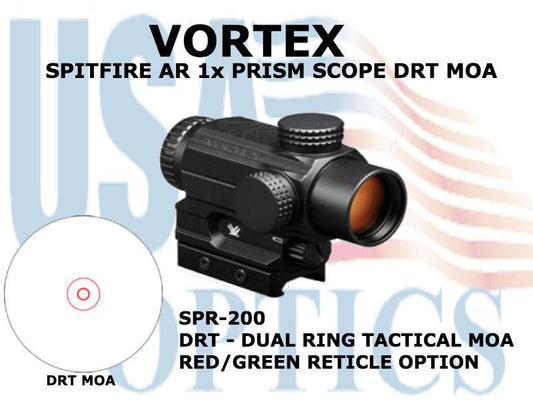 VORTEX, SPR-200, SPITFIRE AR 1x PRISM SCOPE DRT RETICLE