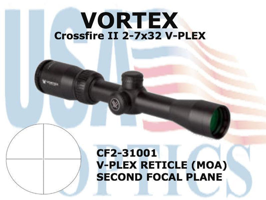 VORTEX, CF2-31001, CROSSFIRE II 2-7x32 PLEX