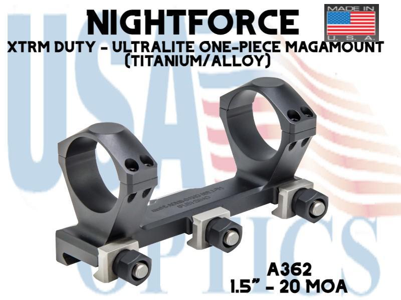 NIGHTFORCE, A362, XTRM DUTY - ULTRALITE ONE-PIECE MAGAMOUNT 34mm (TITANIUM/ALLOY)