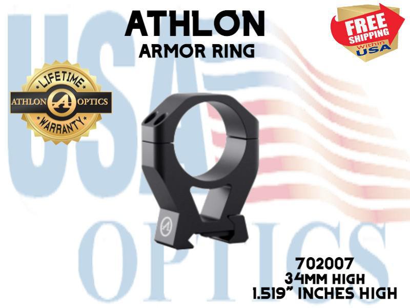 ATHLON, 702007, ARMOR 34mm HIGH HEIGHT (1.519") SCOPE RING