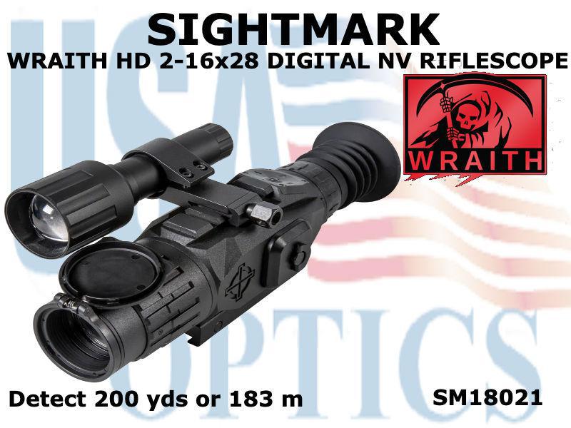 SIGHTMARK, SM18021, WRAITH HD 2-16x28 DIGITAL NIGHTVISION RIFLESCOPE