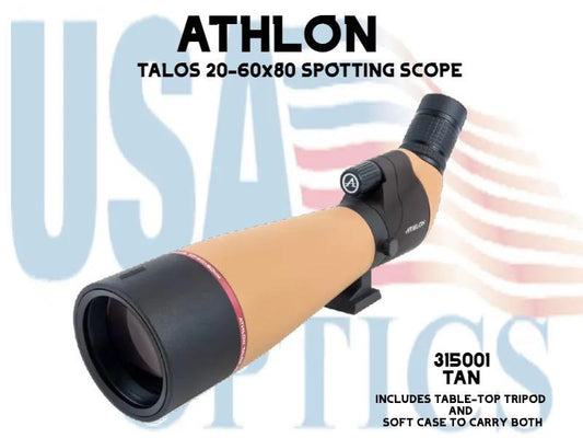 ATHLON, 315001, TALOS 20-60x80 SPOTTING SCOPE - TAN