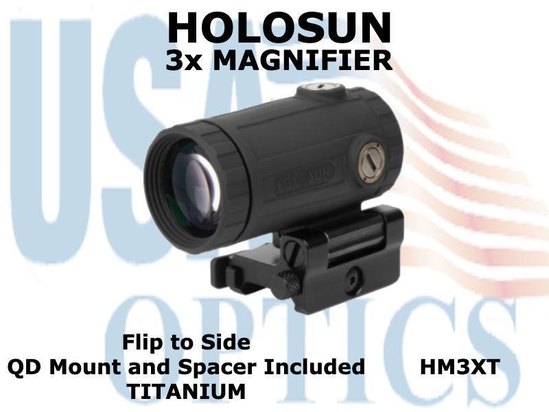 HOLOSUN, HM3XT, 3x MAGNIFIER - TITANIUM