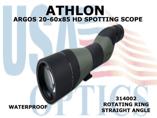 ATHLON, 314002, ARGOS 20-6x85 HD SPOTTING SCOPE - STRAIGHT ANGLE