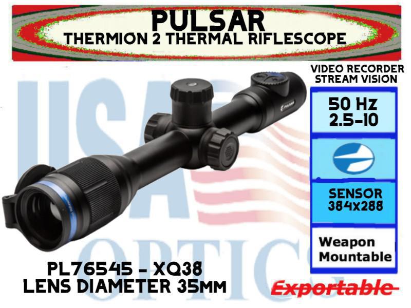 PULSAR, PL76545, THERMION 2 XQ38 2.5-10x35 THERMAL IMAGING RIFLESCOPE