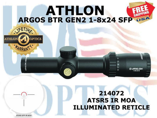 ATHLON, 214072, ARGOS BTR GEN2 1-8x24 ATSR5 SFP IR MOA
