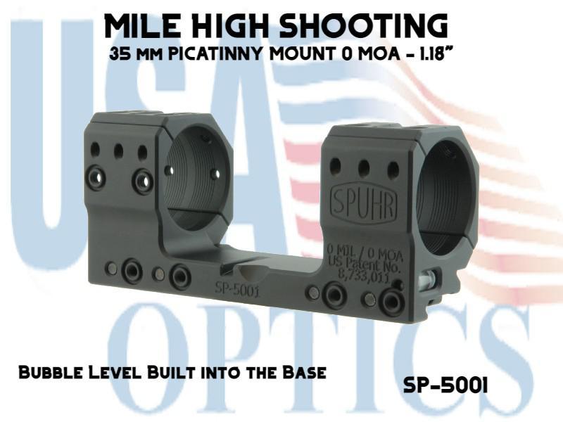 SPUHR, SP-5001, 35 mm PICATINNY MOUNT 0 MOA - 1.18"