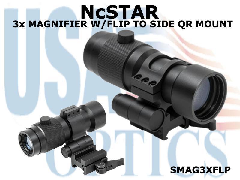 NcSTAR, SMAG3XFLP, 3X MAGNIFIER WITH 30MM FLIP TO SIDE MOUNT