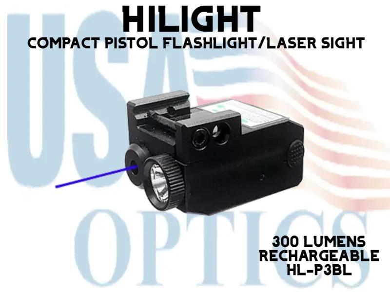 HILIGHT, HL-P3BL, 300 LUMEN FLASHLIGHT AND BLUE LASER