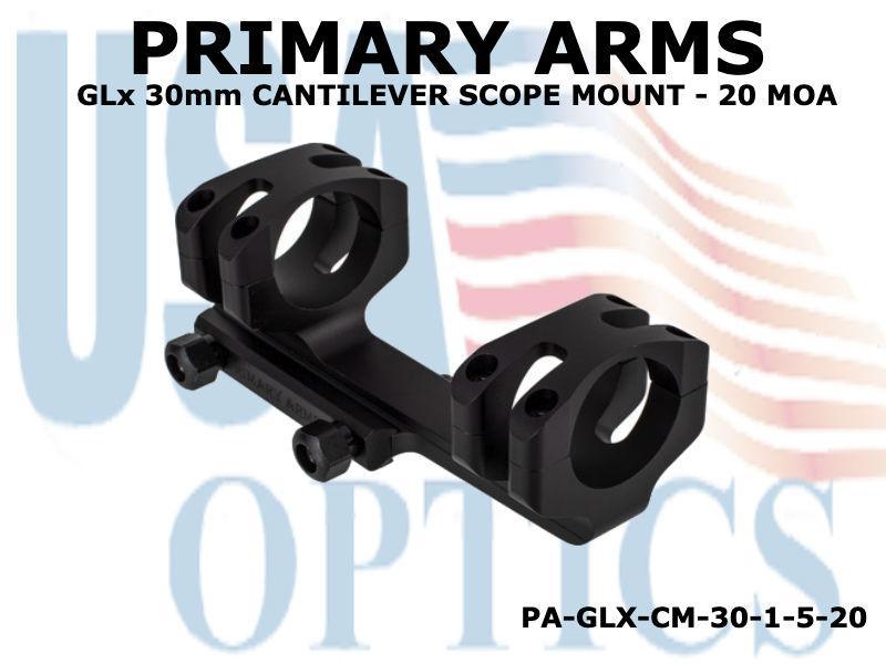 PRIMARY ARMS, PA-GLX-CM-30-1-5-20, GLX 30mm CANT MT 20 MOA