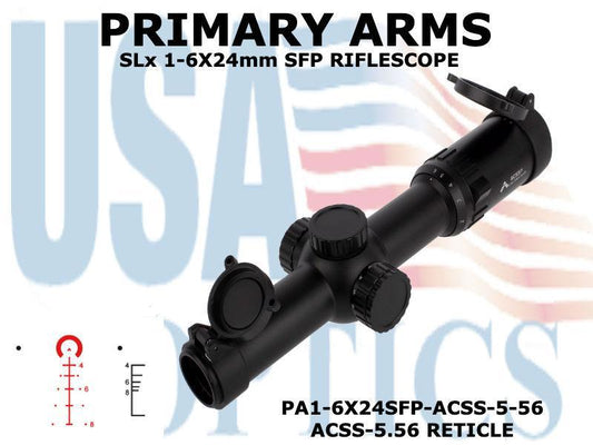 PRIMARY ARMS, PA1-6X24SFP-ACSS-5.56, SLX6 1-6x24mm SFP ACSS 5.56