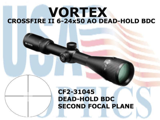 VORTEX, CF2-31045, CROSSFIRE II 6-24x50 AO BDC