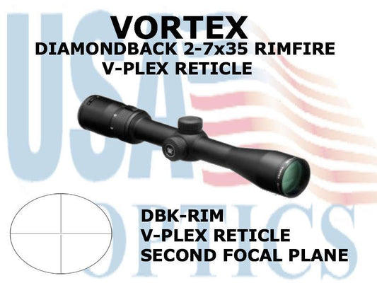 VORTEX, DBK-RIM, DIAMONDBACK 2-7x35 V-PLEX RIMFIRE V-PLEX