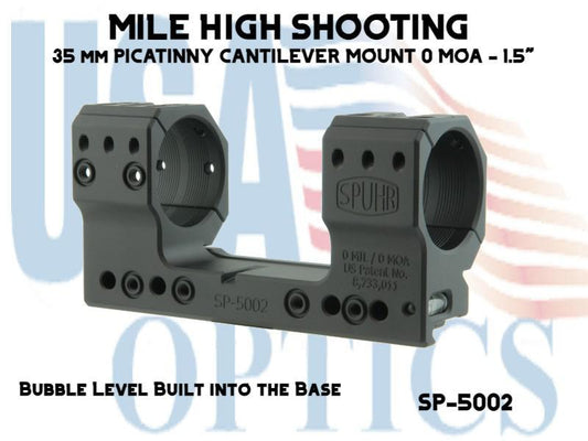 SPUHR, SP-5002, 35 mm PICATINNY CANTILEVER MOUNT 0 MOA - 1.5"
