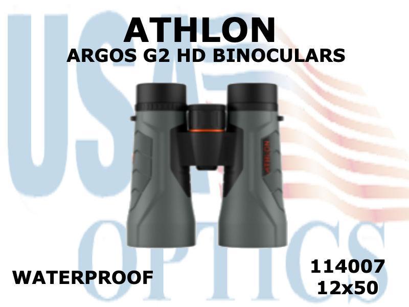 ATHLON, 114007, ARGOS G2 12x50 HD BINOCULARS – USA OPTICS