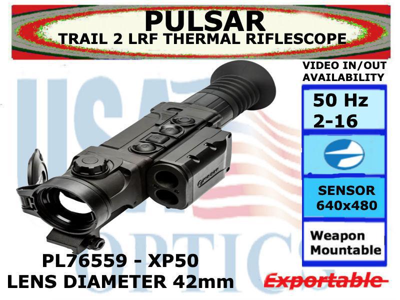PULSAR, PL76559, TRAIL 2 LRF 2-16x50 - XP50 THERMAL RIFLESCOPE