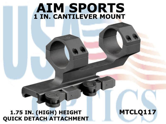 AIM SPORTS, MTCLQ117, 1 IN. QD CANTILEVER SCOPE MOUNT 1.75 HEIGHT