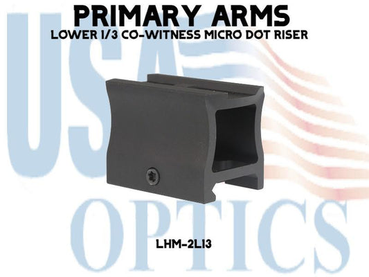 PRIMARY ARMS, LHM-2L13, LOWER 1/3 CO-WITNESS MICRO DOT RISER