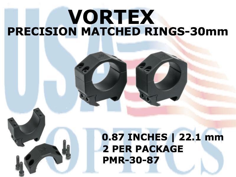 VORTEX, PMR-30-87, PRECISION MATCHED RINGS 30mm - 0.87 INCHES