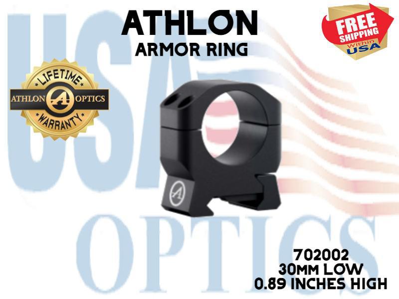 ATHLON, 702002, ARMOR 30mm LOW HEIGHT (0.89") SCOPE RINGS