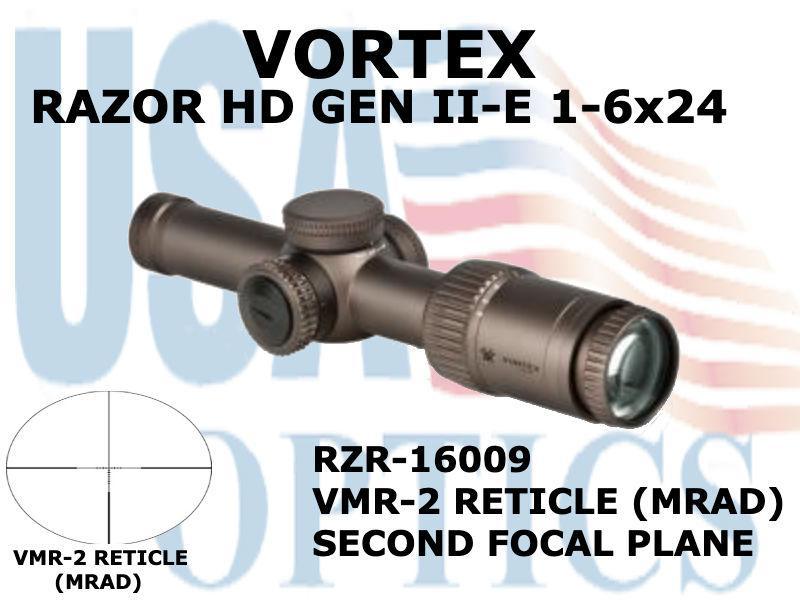 VORTEX, RZR-16009, RZR GEN II HD-E 1-6x24 VMR-2 MRAD
