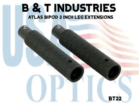 B & T INDUSTRIES, BT22, ATLAS BIPOD 3 INCH LEG EXTENSIONS