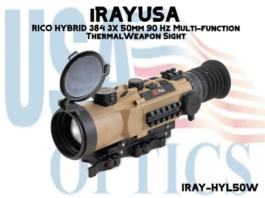 iRAYUSA, IRAY-HYL50W, RICO HYBRID 384 3X 50mm 90 Hz Multi-function Thermal Weapon Sight