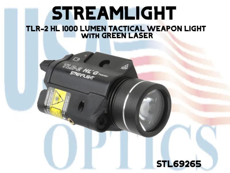 STREAMLIGHT, STL69265, TLR-2 HL 1000 LUMEN TACTICAL WEAPON LIGHT with GREEN LASER