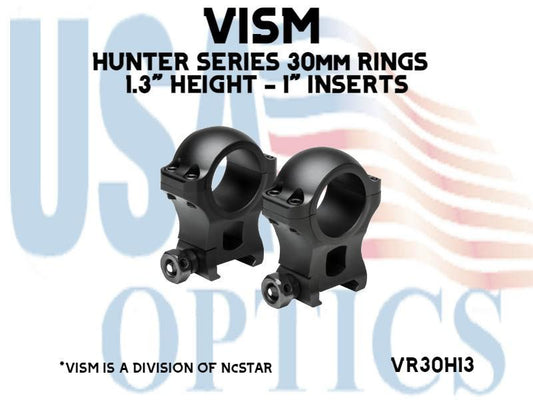 NcSTAR, VR30H13, HUNTER SERIES 30mm RINGS - 1.3" HEIGHT - 1" INSERTS